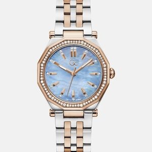Guess by Marciano Two-Tone Watch with Blue Face